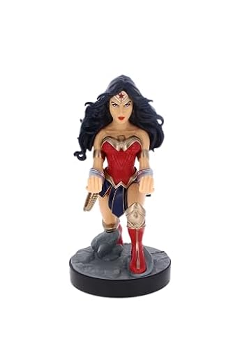 Cableguys Warner Bros Wonder Woman Soporte Mando y Movil - Figuras Soporte para movil y Mando, Compatible con Xbox, PlayStation y la mayoría de mandos estándar, Accesorios Escritorio Gaming | Ya disponible en tu tienda friki favorita! En mundofriki.es!