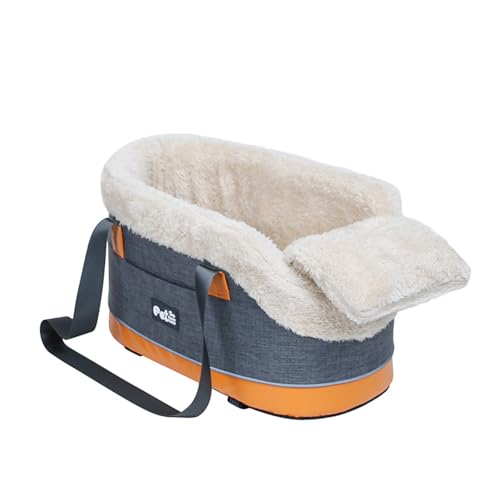 Asiento de coche para perro, asiento elevador de coche para perros en reposabrazos de coche, bolsas de viaje para gatos y perros, asiento de coche de consola para perros, asiento de coche para perros