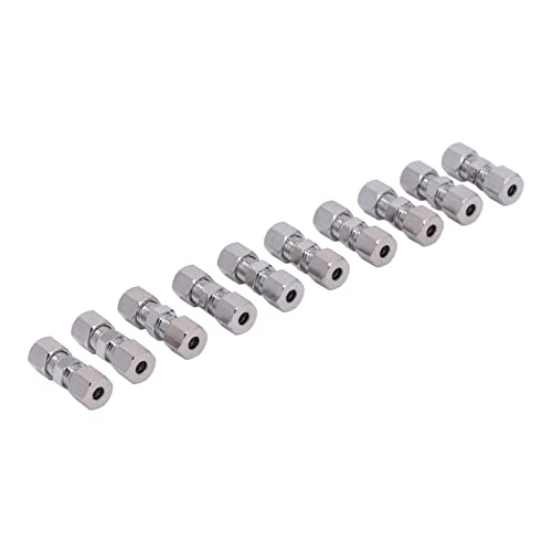 10Pcs Plated Copper Brake Pipe Fitting for 4.75mm Dia Tube, Brake Line Connector, Best Performance with Easy Installation for Long Term Use