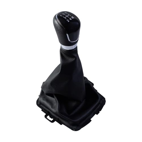 DOMENICA Pomo para palanca de cambios de 5 velocidades con funda compatible con Ford Fiesta 2008-2012 (negro)