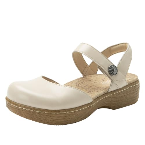 Image of Alegria Women's Opal Leather Shoes with Slingback Open Back Sandals