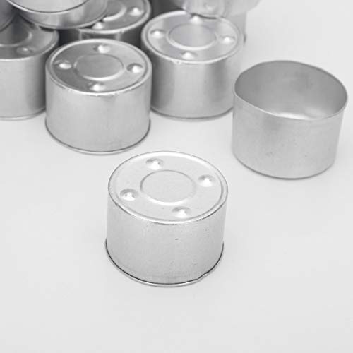 Aislor Tea Light Cups In Bulk,Tealight Candles Tins,50 Pack,Silver Silver One Size #TOP6