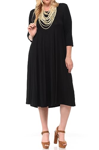 Pastel by Vivienne Women's Plus Size 3/4 Sleeve...