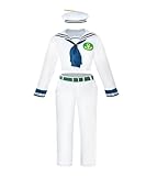 MaYng Anime Higashikata Josuke Cosplay Costume Men's Halloween Uniform Suit Full Set White Outfits (Small)