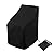 Stacking Outdoor Chair Cover Waterproof, Uranshin Outdoor Patio Furniture Covers Stacked Chairs 210D, Lounge Chair Covers Outdoor Stack Chairs for All Weather Protection, Black, 25"L x 25"W x 47”H