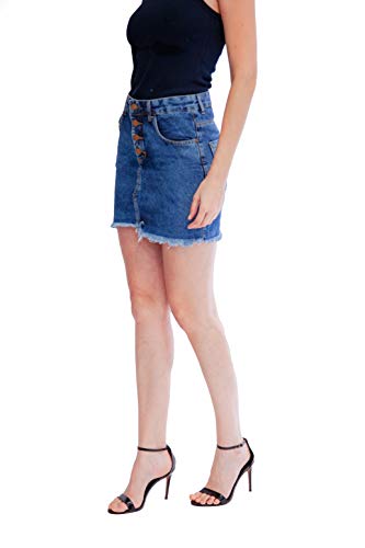 Saia Jeans, Zune Denim, Feminino, Indigo, 38