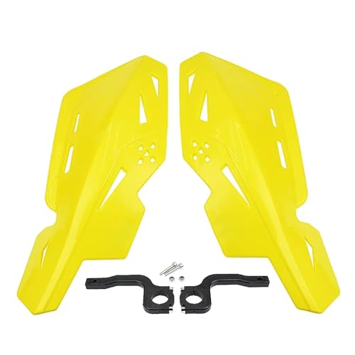 Protège mains guidon moto anti-choc jaune deflecteur universel