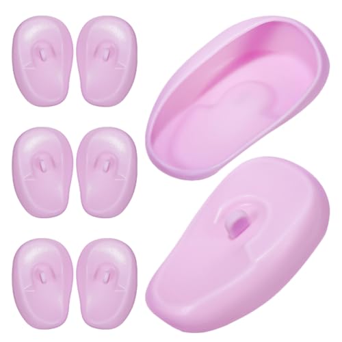 VINTORKY 4paires Lot De Cache-Oreilles Silicone RéSistants Chaleur Pour Coiffure Coloration Protection Auditive éTanche Et RéUtilisable AdaptéE Au Salon Et Usage Domestique