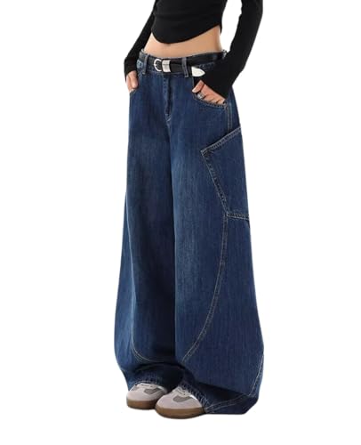 Baggy Jeans for Woman Men High Waisted Barrel Leg Jeans Casual Loose Denim Pants Streetwear Clothes2