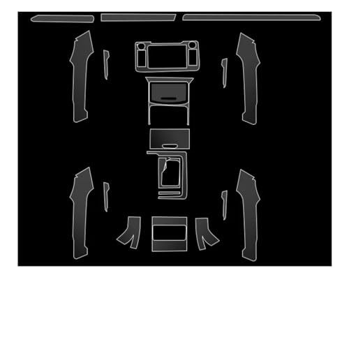 Protection TPU Toyota Land Cruiser Prado autocollant anti-rayures panneau de commande