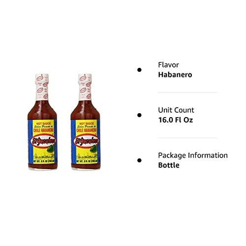 El Yucateco Chile Habanero Hot Sauce Bottle Red, 8 Ounce (Pack of 2) - Thumbnail 2