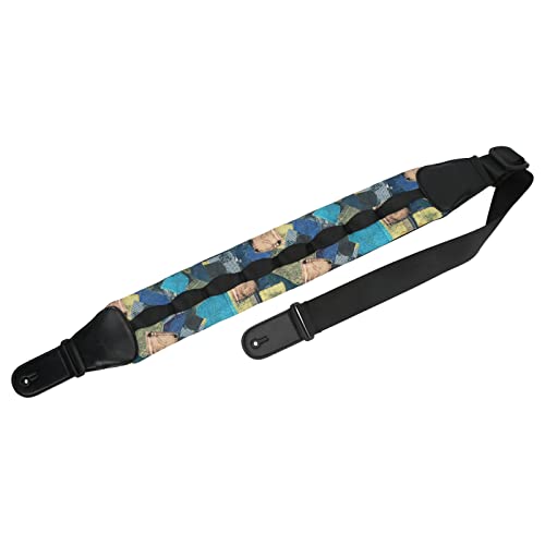 Sangle De Guitare, Sangles Réglables En Polyester Durable, Tendance, Impression, Décompression, Sangle De Basse Pour Guitariste - Les Beatles, Paul McCartney, John Lennon, RIngo Starr, George Harrison Sangle De Guitare, Sangles Réglables En Polyester Durable, Tendance, Impression, Décompression, Sangle De Basse Pour Guitariste