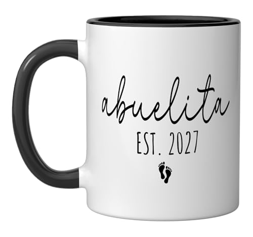 Taza de cerámica Abuelita Est 2027 negro/blanco miniatura 1