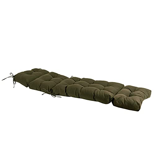 Image of QILLOWAY Outdoor Chaise Lounge Cushion 74x22x4 Inch, Waterproof Weather Resistant Replacement Pad for Patio Pool Furniture, Sage, Army Green