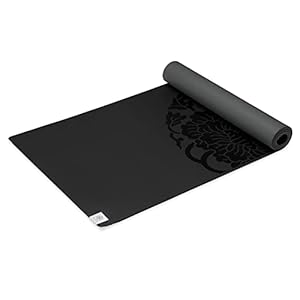 Gaiam Exercise & Fitness Mat – Premium Dry-Grip Thick Non Slip for Hot Yoga, Pilates & Floor Workouts (68″L x 24″W x 5mm) – Black