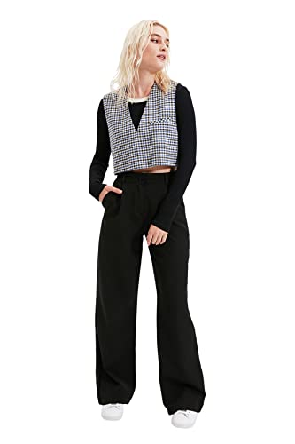 TRENDYOL Damen Trendyol der Mutor-grundn Pants, Schwarz, 36 EU