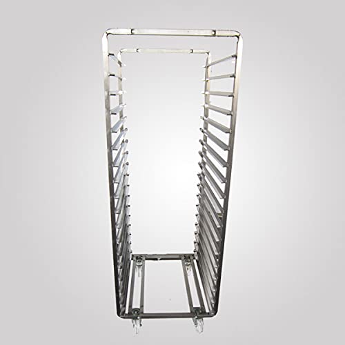 CARRELLO PORTA TEGLIE INOX 304 PROFESSIONALE, 20 POSTI, LUCE RIPIANI 8 CM