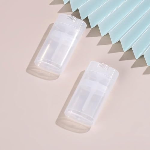 3 Pack Clear Plastic Deodorant Containers - DIY Lip Balm Tubes