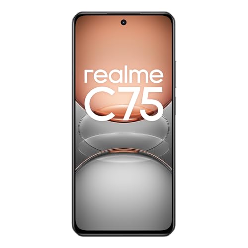 realme C75 Smartphone 8+128GB, Étanchéité IP69, Batterie puissante de 5828 mAh,Expérience Intelligente avec IA, Écran FHD 90 Hz de 6,72 po, Noir, Pas d'adaptateur