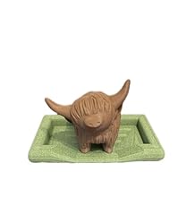 Highland Cow Brown / Regular Matcha Green Plate