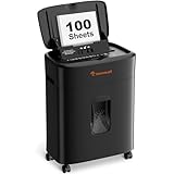 Bonsaii 100 Sheets Auto Feed Paper Shredder, Micro-Cut Shredders for Home Office Use, 10 Minutes Heavy Duty Shredder / 4.2 Gallons/Security Level P-4 (C231-D)