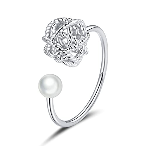 Bague Boule de Fil pour Femmes Anneaux Empilables et Bijoux Fins