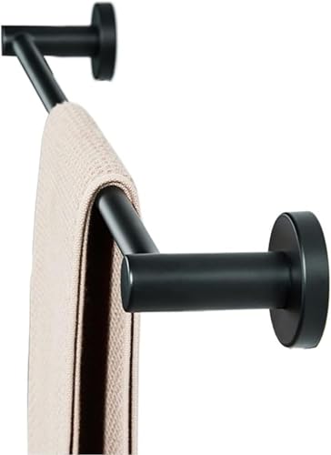 Barre serviette noire murale 60 cm Souleur en acier inoxydable pour douche