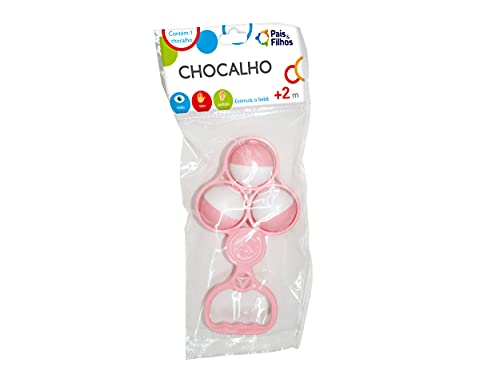Brinquedo para Bebe Chocalho Bolas Rosa Solapa - 01 Unidade Pais e Filhos Multicor