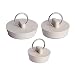 Supply Guru Bathtub Stopper Rubber Sink Stoppers Set, for Tub Shower Drain Bathroom Sink Plug (3-Pack with Chain).