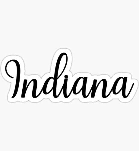 Amazon.com: Indiana Cursive Sticker - Sticker Graphic - Auto, Wall ...