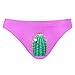 Dallonan Men Swim Brief Bikini Beach Bikini for Men Swim Underwear Fashion Green Cactus on Pink Medium
