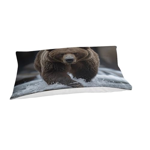 Housse de couette avec fermeture éclair cachée et microfibre anti-plis pour lit simple