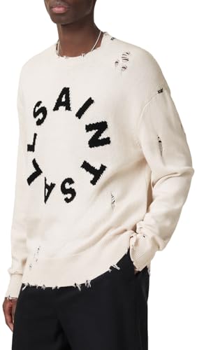 AllSaints Men's Diageo Crew, Ecru White