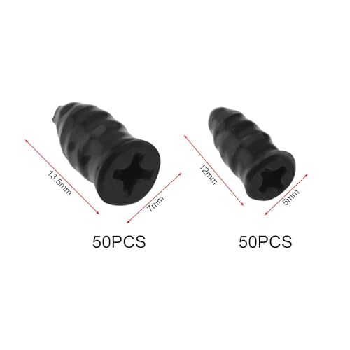 Image of 100pcs Tire Repair Rubber Nail, Tire Plug Adhesive Sealing for Cars Motorcycles Off-Road Vehicles Rubber and Iron, 50 Small and 50 Large Plugs
