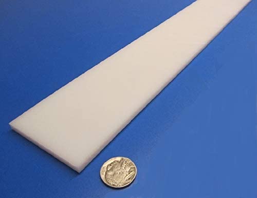 White HDPE (High Density Polyethylene) Rectangular Bar .250