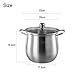 Imagen de UrbanHui Olla familiar extragrande de acero inoxidable compatible con inducción para cocinar al vapor