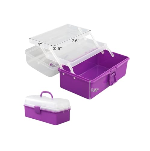 3-Tier Portable Tackle Box Fishing Camping Organizer Storage Box w/Handle