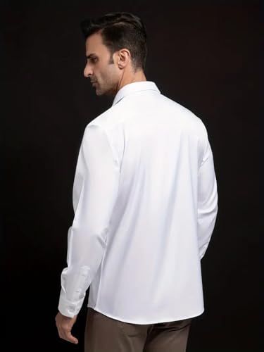 Image of IndoPrimo Men's Stylish Solid Satin Casual Shirt for Men Full Sleeve