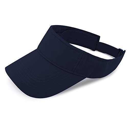 The Hat Depot Kids 100% Cotton Sport Quick-Adjust Strap Closure Sun Protect Golf Visor Cap Hat