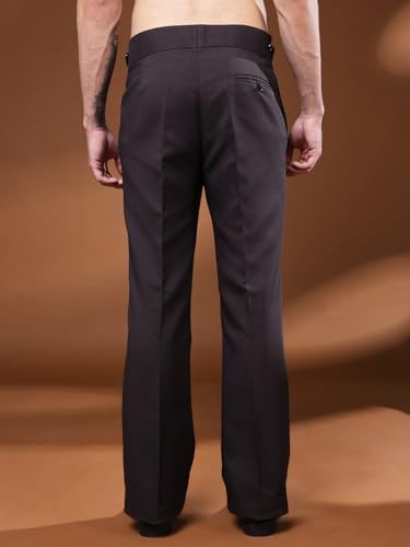 Image of Gurkha Pants for Men | Trouser for Men | Formal Pant | Classic Button | Bell Button High Waist Pleated Casual Trousers | Flared Leg Pants for Office Smart Casual Travel Party
