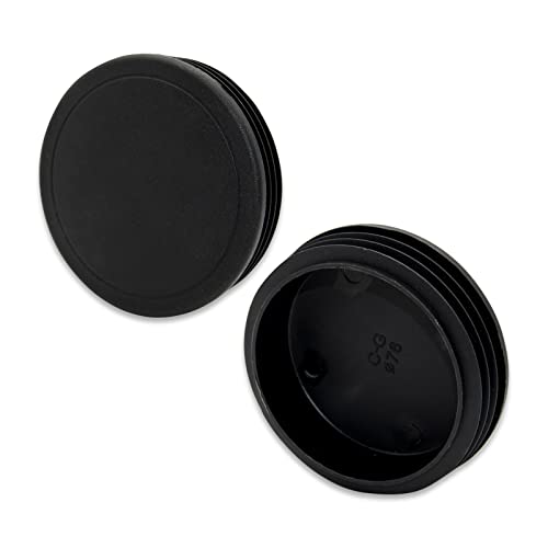 Image of Flyshop 8 Pack Black Plastic Hole Plug Round Tubing End Cap Chair Glide Inserts 76 mm, 3 inch