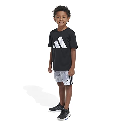 Image of adidas baby-boys Poly Tee Aop 3s Short Set(infant)