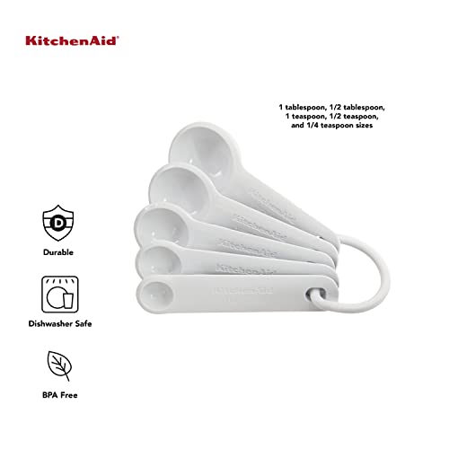 Kitchenaid Measuring Spoons, Set Of 5, White #TOP2