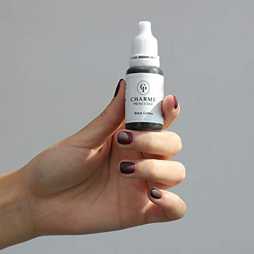 Charme Princesse Permanent Ink Makeup Pigment 15ml Pure Black Color Tattoo Ink Makeup Supplies for Eyebrow Shading Lip Eyeliner PI503-15-001