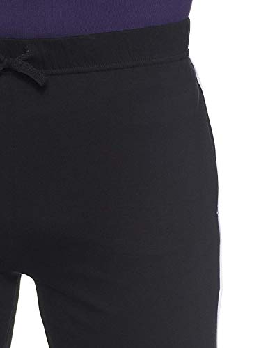Image of SOUTH SAILOR Men's Cotton 3 /4Th Capri Shorts Side Pockets with Zip (Combo of 2, Black-Blue, Large)