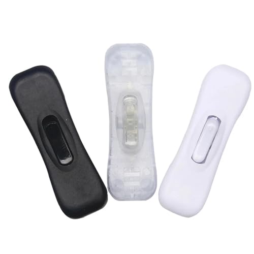 Interruptor de cable transparente 250V 2A basculante para lámparas LED 2