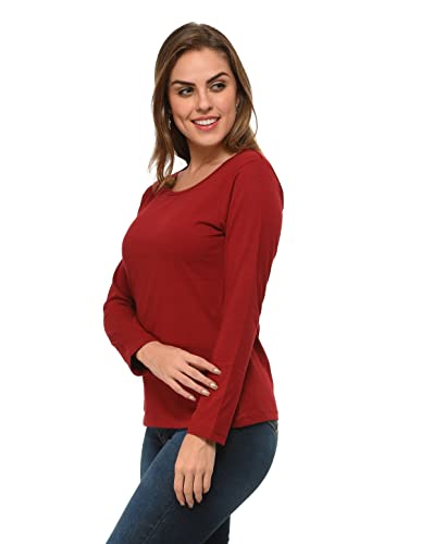 Image of Frenchtrendz Women's 100% Cotton Full Sleeves Round Neck Top