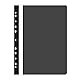 OFFICE PRODUCTS 21104121-05 Plastik Schnellhefter Gelocht, A4 Schwarz, Sichthefter Kunststoff aus PP-Folie 100/170 μm, mit transparentem Deckel, für Büro und Schule, Fassungsvermögen 250 Blatt
