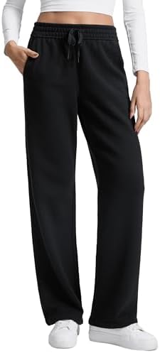 CRZ YOGA Cotton Fleece Lined Sweatpants Women 28"/30"/32" - Strai...