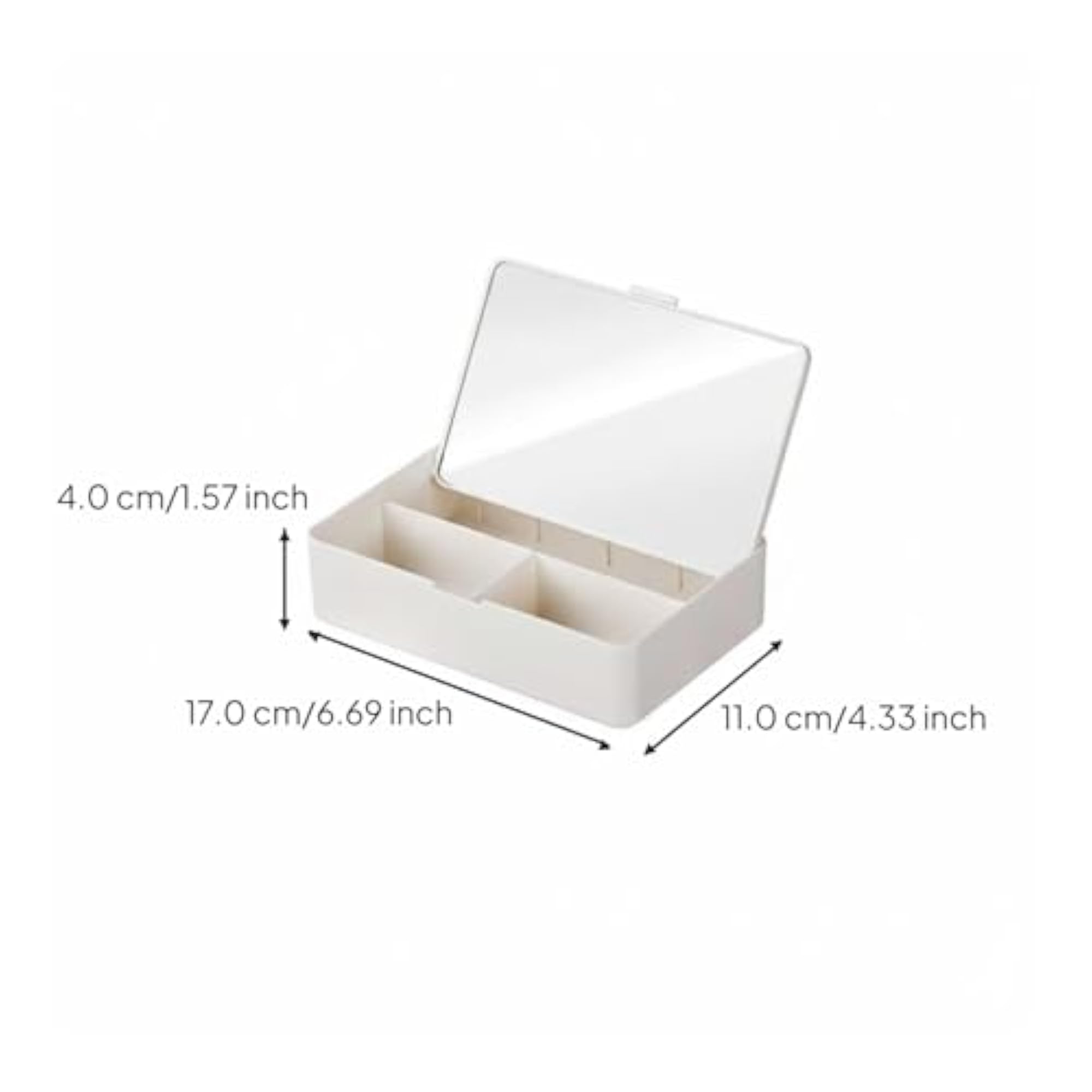 Foldable Makeup Mirror Storage Box, Portable Organizer
